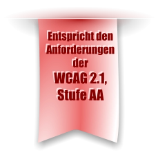 Entspricht den Anforderungen der WCAG 2.1, Stufe AA