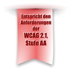Entspricht den Anforderungen der WCAG 2.1, Stufe AA